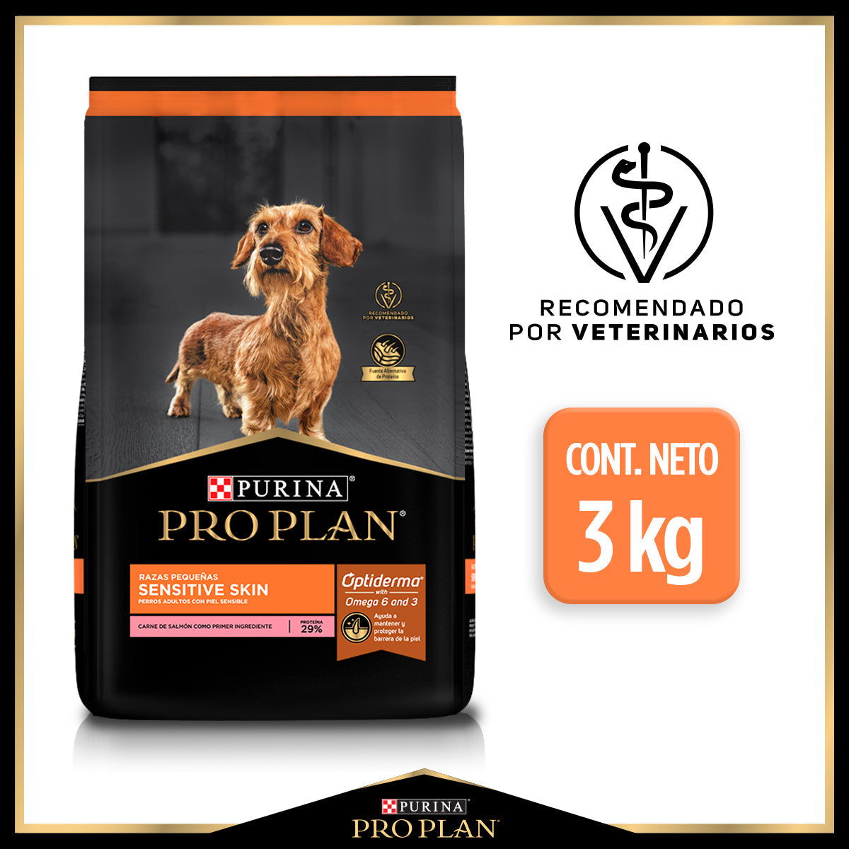 Pro plan Sensitive Skin razas pequeñas 3kg