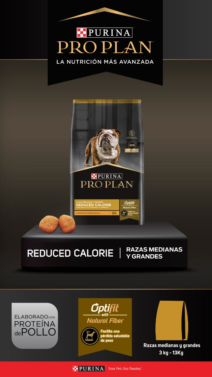 Pro plan reduce calorias razas medianas y grandes 3 kg