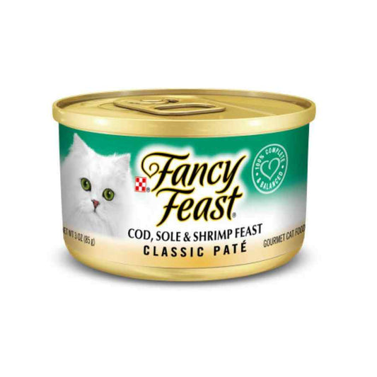Fancy feast cod, sole y shrimp feast classic paté