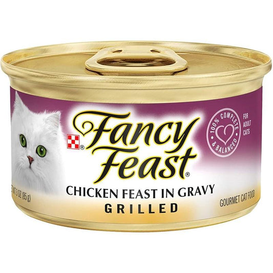 Fancy feast grilled chicken feast in gravy